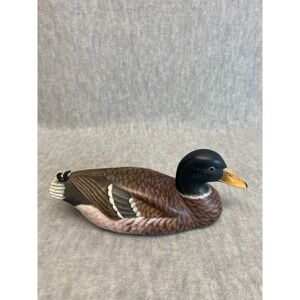 Realistic Vintage Mallard Duck‎ Decoy Wood Detailed Waterfowl Sculpturee Decor